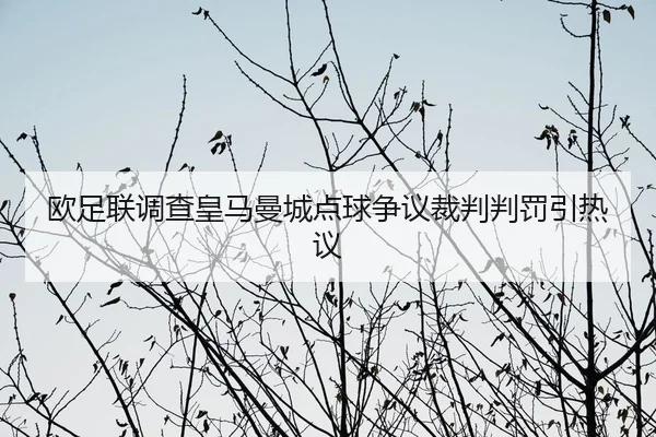 欧足联调查皇马曼城点球争议裁判判罚引热议